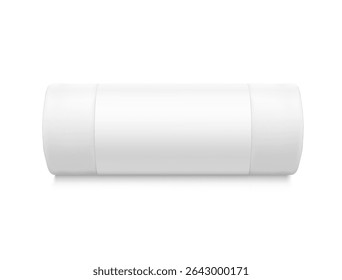 Maquetas de bolsas de rollo de almacenamiento de alimentos de plástico transparente con etiqueta de papel. Alto realista. Ilustración vectorial aislada sobre fondo blanco. Listo para usar en presentaciones, promociones, publicidad y más. EPS10.