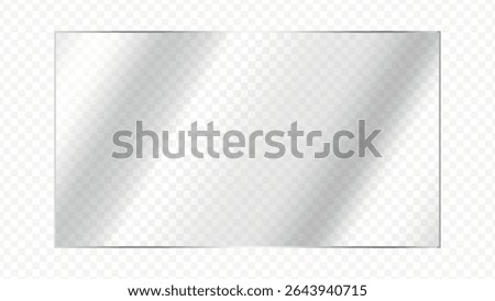 Clear plastic plate vector with subtle reflections, perfect for creating realistic design elements in design projects. Vector effect to add depth and sophistication.