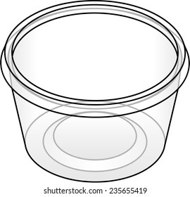 A  Clear Plastic Takeaway Food Container.