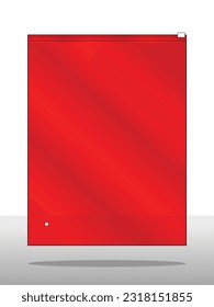 Clear red plastic zip lock bag, reclosable bags template, vector file