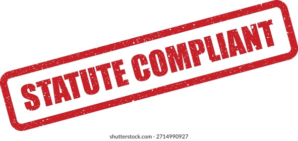 Una marca rectangular roja clara que confirme que una entidad o documento cumple todos los requisitos legales y reglamentarios Relevantes. Perfecto para la certificación.