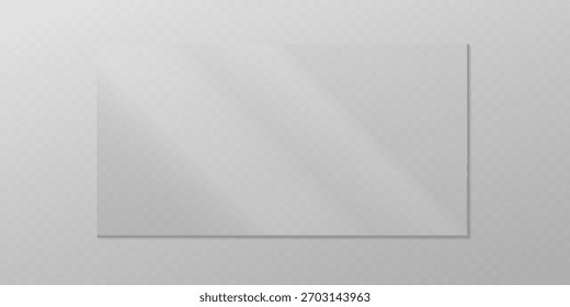 Elemento de design de painel de vidro reflexivo transparente PNG.
