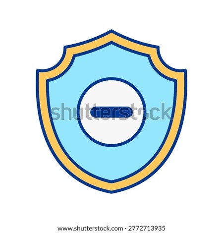 Clear restriction shield symbol representing controlled access management system and secure permission limitation suitable for privacy protection and user authorization control