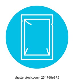Clear Sachet For Food line icon. Vector isolated element. Editable stroke.