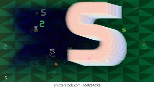 clear set into brush, S Alphabet vector background among class band