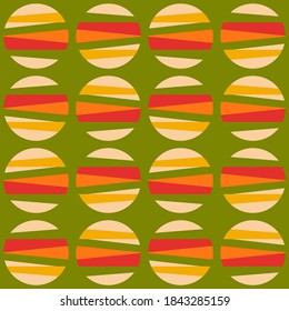 Clear shapes and colors will transform any surface and make it attractive. Seamless pattern for the web, advertising, textiles, printing products, and any design projects.