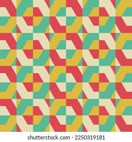 The clear shapes of a simple geometric ornament will decorate every surface or thing and make it attractive and unique. Seamless pattern for prints, textiles, web, adv and any design projects.