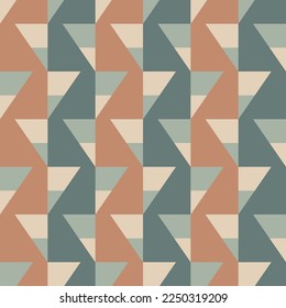The clear shapes of a simple geometric ornament will decorate every surface or thing and make it attractive and unique. Seamless pattern for prints, textiles, web, adv and any design projects.