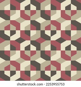The clear shapes of a simple geometric ornament will decorate every surface or thing and make it attractive and unique. Seamless pattern for prints, textiles, web, adv and any design projects.