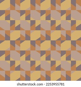 The clear shapes of a simple geometric ornament will decorate every surface or thing and make it attractive and unique. Seamless pattern for prints, textiles, web, adv and any design projects.