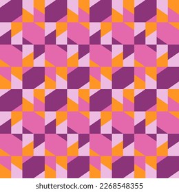 The clear shapes of a simple geometric ornament will decorate every surface or thing and make it attractive and unique. Seamless pattern for prints, textiles, web, adv and any design projects.