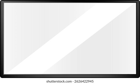 Clear, shiny acrylic sheet. Transparent plastic panel. Realistic glare and reflection on a see-through surface. Ideal for showcasing objects or designs. PNG glass
