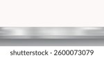 Clear silver metal kitchen desk, countertop, table, bar desk vector illustration