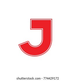 clear simple letter j logo vector