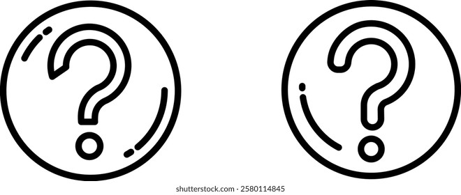 Clear and Simple Question Mark Icon for Inquiries, Uncertainty, and Curiosity