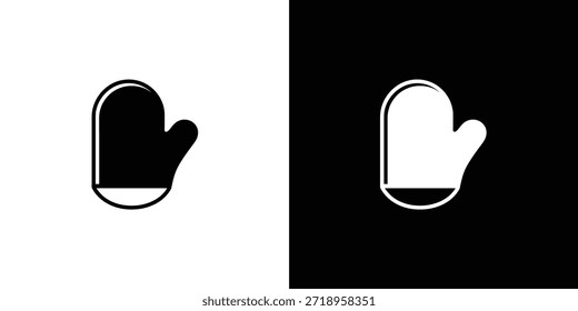 Una representación clara y sencilla de un guante de cocina, ideal para cocinar, hornear o para App y diseños de temática culinaria general.