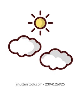 Clear Sky icon isolate white background vector stock illustration
