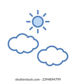 Clear Sky icon isolate white background vector stock illustration