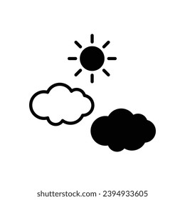 Clear Sky icon isolate white background vector stock illustration