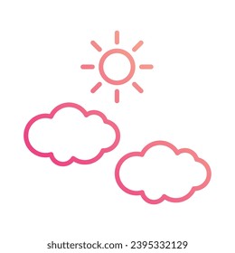 Icono del cielo transparente aislamiento de la ilustración de material vectorial de fondo blanco