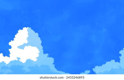 Cielo despejado. Ilustración vectorial de principios de verano.