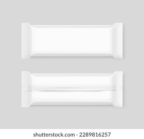 Clear snack bar packaging mockup. Vector illustration can look great on any background. Perfect for your product. EPS10.