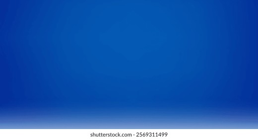 Clear solid blue sky without coulds and dark vignette, gradient dark blue tone backdrop suitable for screen, website, wallpaper, template and postcard background.