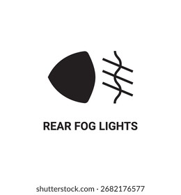 A clear solid icon for rear fog lights.