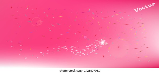 Clear space and signs confetti. Background graphic. Colorful colorific illustration. Light Ultra Wide background. Colorful fresh abstraction. Magneta main theme.