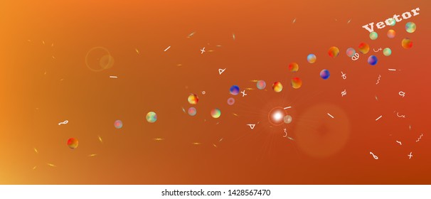 Clear space and signs confetti. Background graphic. Professional colorific illustration. Remarkable Ultra Wide universe background. Colorful pristine abstraction. Fancy colored.