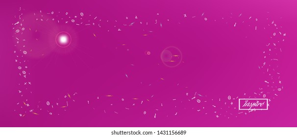Clear space and signs confetti. Background wallpaper. Liquid colorific illustration. Great - new Ultra Wide backgrounds. Colorful pristine abstraction. Magneta main theme.