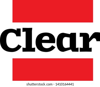 CLEAR stamp on white background