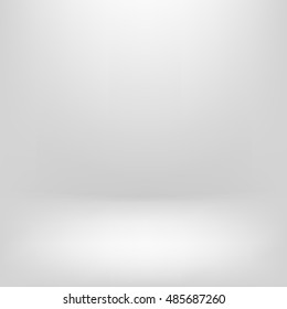 Clear studio light vector white background for product presentation