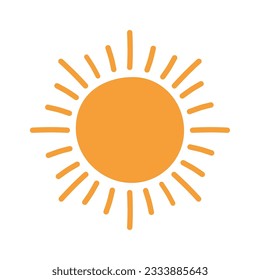 Clear Sun Icon Vector Illustration