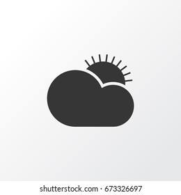 Clear Sunrise Icon Symbol. Premium Quality Isolated Sunny Weather Element In Trendy Style.