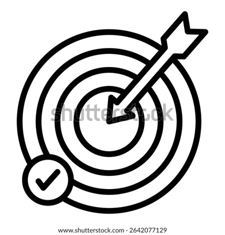 Clear Target Icon Line Style For Various Design Purposes