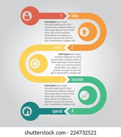 Clear template. Can be used for infographics, websites elements, presentations, comparison.