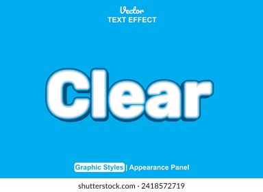 clear text effect with a blue graphic style and can be edited