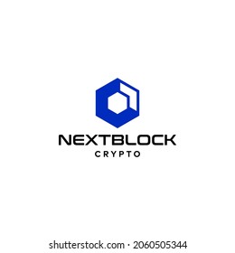 A clear and unique logo about blockchain and a sign of positive movement in negative areas.
EPS 10, Vector.