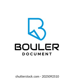 Clear and unique logo on paper and letter B.
EPS 10, Vector.