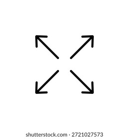 Un ícono de Vector claro que ilustra la función 'salir de pantalla completa' o 'minimizar'. Ideal para diseños de interfaz de usuario o UX, Elementos de Web y proyectos de desarrollo de App.
