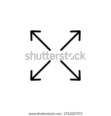 A clear vector icon illustrating the 'exit full screen' or 'minimize' function. Ideal for UI or UX designs, web elements, and app development projects.