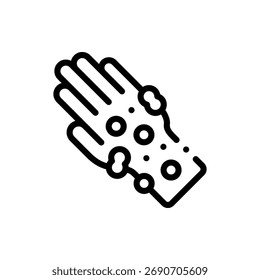 Clear vector illustration of rash symptoms, perfect for medical, health, and dermatology graphics