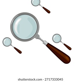 Clear View Magnifying Glass on White Background