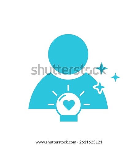 Clear Vision, Fortune Teller Icon Isolated on White
