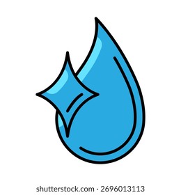 Clear water drop icon. Aqua or liquid thin line illustration.