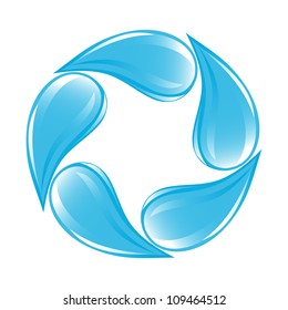 Clear water drops icon