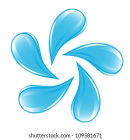 Clear water drops icon
