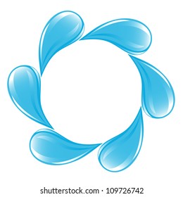 Clear water drops icon