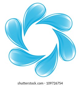 Clear water drops icon
